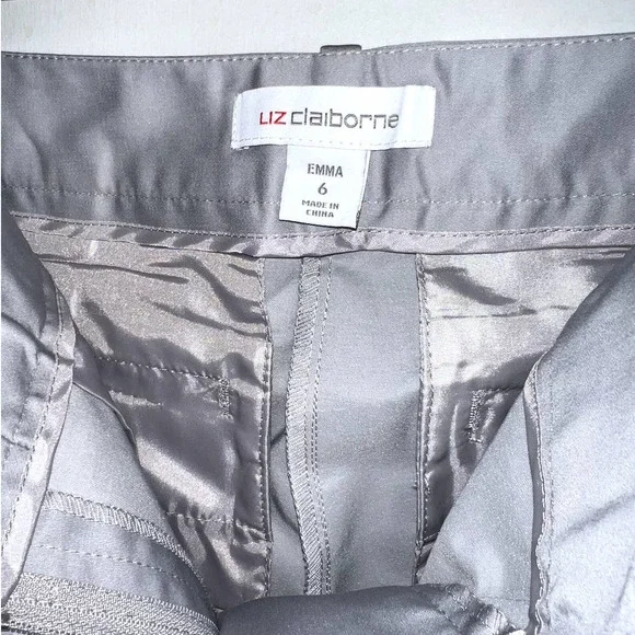 NWOT Liz Claiborne Emma silver dress pants size 6 - Picture 4 of 5